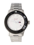 Gucci G Timeless Sport White Dial Silver Steel Strap Watch For Men - YA126250 Authentic Buy Shop Now
