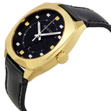 Gucci GG2570 Black Dial Black Leather Strap Watch For Men - YA142310 Authentic Buy Shop Now