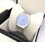 Gucci 25H Quartz Blue Dial Silver Steel Strap Unisex Watch - YA163408 Authentic Buy Shop Now