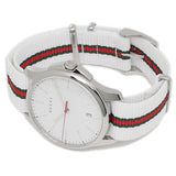 Gucci G Timeless Quartz White DIal White NATO Strap Watch For Men - YA126322 Authentic Buy Shop Now