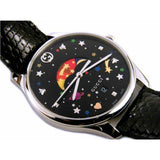 Gucci G-Timeless Moonphase Black Dial Black Leather Strap Watch For Men - YA1264045 Authentic Buy Shop Now