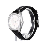 Gucci GG2570 Diamonds Silver Dial Black Leather Strap Watch For Women - YA142507 Authentic Buy Shop Now