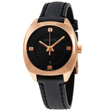 Gucci GG2570 Quartz Black Dial Black Leather Strap Watch For Women - YA142509 Authentic Buy Shop Now