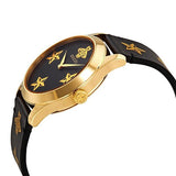 Gucci G-Timeless Black Dial Black Leather Strap Watch For Women - YA1264055 Authentic Buy Shop Now
