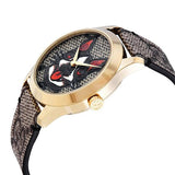 Gucci G Timeless Brown Dial Brown Leather Strap Watch For Women - YA1264056 Authentic Buy Shop Now