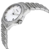 Gucci G Timeless Diamonds Mother of Pearl Dial Silver Mesh Bracelet Watch For Women - YA126508 Authentic Buy Shop Now