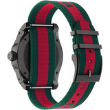 Gucci Coupe Chronograph Quartz Black Two Tone NATO Strap Watch For Men - YA131202 Authentic Buy Shop Now