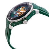 Gucci Dive Tiger Green Dial Green Rubber Strap Watch For Men - YA136316 Authentic Buy Shop Now