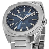 Gucci GG2570 Quartz Blue Dial Silver Steel Strap Watch For Men - YA142303 Authentic Buy Shop Now
