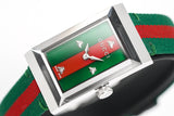 Gucci G-Frame Mother of Pearl Dial Two Tone Nylon Strap Watch For Women - YA147404 Authentic Buy Shop Now