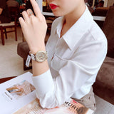 Guess Heiress Diamonds Gold Dial White Rubber Strap Watch for Women - GW0407L2 Authentic Buy Shop Now