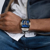 Guess Phoenix Multifunction Blue Dial Silver Steel Strap Watch For Men - GW0456G5 Authentic Buy Shop Now