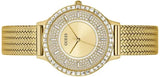 Guess Soiree Diamonds Gold Dial Gold Mesh Bracelet Watch for Women - GW0402L2 Authentic Buy Shop Now