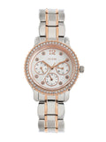 Guess Enchanting Diamonds Silver Dial Two Tone Steel Strap Watch for Women - W0305L3 Authentic Buy Shop Now