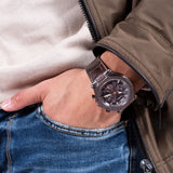 Guess Edge Chronograph Brown Dial Brown Leather Strap Watch For Men - GW0492G2 Authentic Buy Shop Now