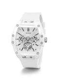 Guess Phoenix Multifunction White Dial White Rubber Strap Watch for Men - GW0203G2 Authentic Buy Shop Now