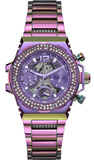 Guess Fusion Chronograph Purple Dial Purple Steel Strap Watch for Women - GW0552L4 Authentic Buy Shop Now