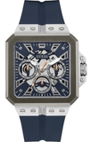 Guess Leo Chronograph Navy Blue Dial Blue Silicone Strap Watch For Men - GW0637G1