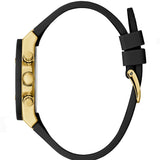 Guess Athena Gold Dial Black Rubber Strap Watch For Women - GW0030L2 Authentic Buy Shop Now