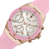 Guess Athena White Dial Pink Rubber Strap Watch For Women - GW0030L4 Authentic Buy Shop Now