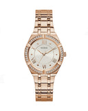 Guess Cosmo Diamonds Silver Dial Rose Gold Steel Strap Watch For Women - GW0033L3 Authentic Buy Shop Now