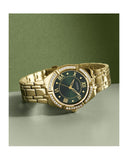 Guess Cosmo Diamonds Green Dial Gold Steel Strap Watch for Women - GW0033L8 Authentic Buy Shop Now