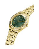 Guess Cosmo Diamonds Green Dial Gold Steel Strap Watch for Women - GW0033L8 Authentic Buy Shop Now