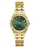 Guess Cosmo Diamonds Green Dial Gold Steel Strap Watch for Women - GW0033L8 Authentic Buy Shop Now