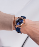Guess Cosmo Diamonds Blue Blue Dial Blue Silicone Strap Watch for Women - GW0034L4 Authentic Buy Shop Now
