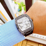 Guess Phoenix Multifunction Silver Dial Black Silicone Strap Watch For Men - GW0048G1 Authentic Buy Shop Now
