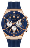 Guess Poseidon Blue Dial Blue Rubber Strap Watch for Men - GW0057G2 Authentic Buy Shop Now