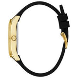 Guess Clarity Gold Dial Black Silicone Strap Watch for Women - GW0109L1 Authentic Buy Shop Now