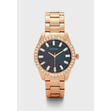 Guess Sparkler Diamonds Black Dial Rose Gold Steel Strap Watch for Women - GW0111L3 Authentic Buy Shop Now