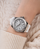 Guess Venus Diamonds White Dial White Rubber Strap Watch for Women - GW0118L3 Authentic Buy Shop Now