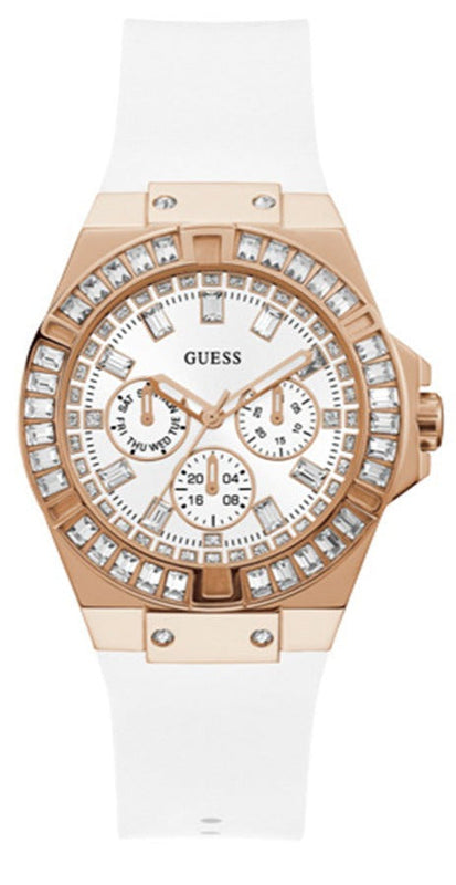 Guess Venus Diamonds White Dial White Rubber Strap Watch for Women - GW0118L4 Authentic Buy Shop Now