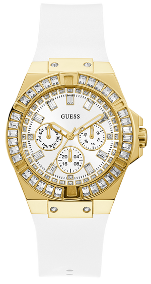 Guess Venus Diamonds White Dial White Rubber Strap Watch for Women - GW0118L5 Authentic Buy Shop Now