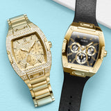 Guess Raven Diamonds Gold Dial Gold Steel Strap Watch for Women - GW0104L2 Authentic Buy Shop Now