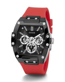Guess Phoenix Multifunction Black Dial Red Rubber Strap Watch for Men - GW0203G4 Authentic Buy Shop Now