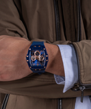 Guess Phoenix Multifunction Blue Dial Blue Rubber Strap Watch for Men - GW0203G7 Authentic Buy Shop Now