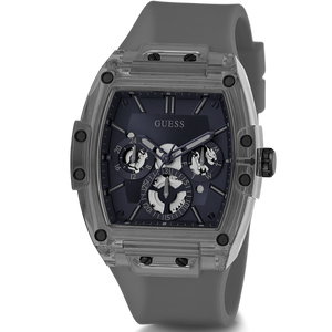 Guess Phoenix Multifunction Black Dial Grey Silicone Strap Watch For Men - GW0203G9 Authentic Buy Shop Now