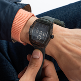 Guess Phoenix Multifunction Black Dial Grey Silicone Strap Watch For Men - GW0203G9 Authentic Buy Shop Now