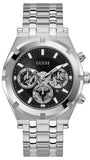 Guess Continental Black Dial Silver Steel Strap Watch for Men - GW0260G1 Authentic Buy Shop Now