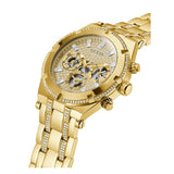 Guess Continental Diamonds Gold Dial Gold Steel Strap Watch for Men - GW0261G2 Authentic Buy Shop Now