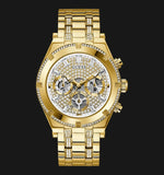 Guess Continental Diamonds Gold Dial Gold Steel Strap Watch for Men - GW0261G2 Authentic Buy Shop Now