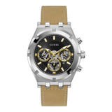 Guess Continental Multifunction Black Dial Brown Leather Strap Watch for Men - GW0262G1 Authentic Buy Shop Now