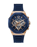 Guess Momentum Chronograph Blue Dial Blue Rubber Strap Watch for Men - GW0263G2 Authentic Buy Shop Now
