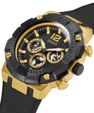 Guess Navigator Chronograph Black Dial Black Rubber Strap Watch for Men - GW0264G3 Authentic Buy Shop Now