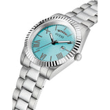 Guess Connoisseur Turquoise Dial Silver Steel Strap Watch for Men - GW0265G11 Authentic Buy Shop Now
