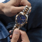 Guess Quartz Blue Dial Two Tone Steel Strap Watch For Men - GW0265G12 Authentic Buy Shop Now