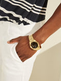 Guess Connoisseur Black Dial Gold Steel Strap Watch for Men - GW0265G3 Authentic Buy Shop Now